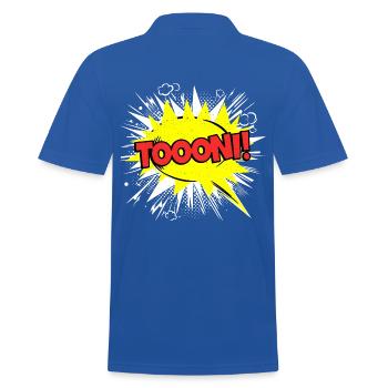 Toni nom drôle bulle de dialogue Toooni ! - Polo Homme - bleu royal - Dos - Kai (181cm)