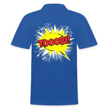 Tobi Tobias Nom Drôle Bulle - Polo Homme - bleu royal - Dos - Kai (181cm)