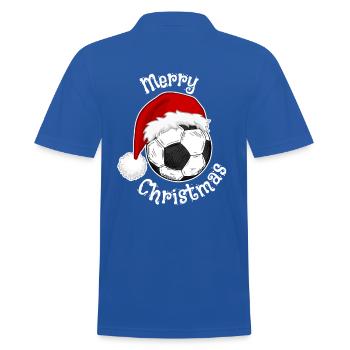 Footballeurs Noël design football chapeau de Noël - Polo Homme - bleu royal - Dos - Kai (181cm)