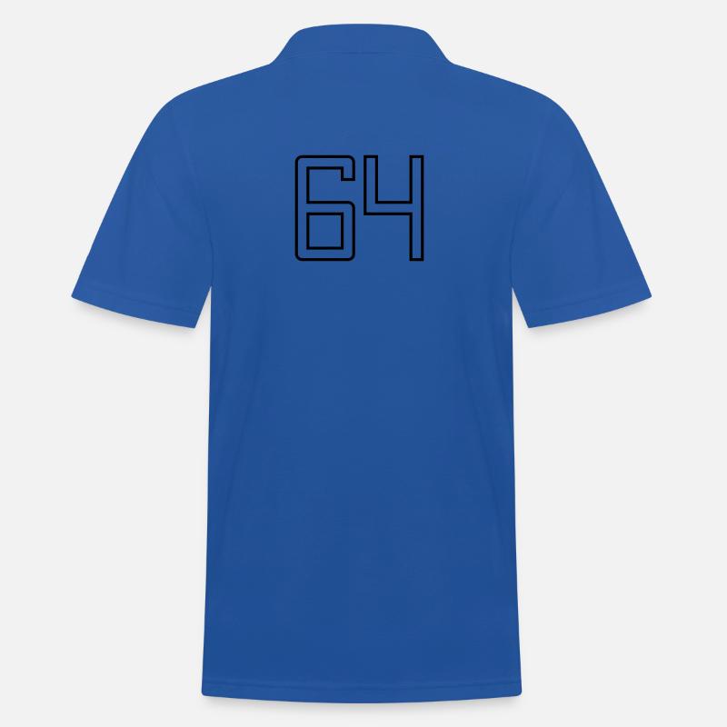 Nummer 64 (Universitätsstil) - Männer Poloshirt - Royalblau
