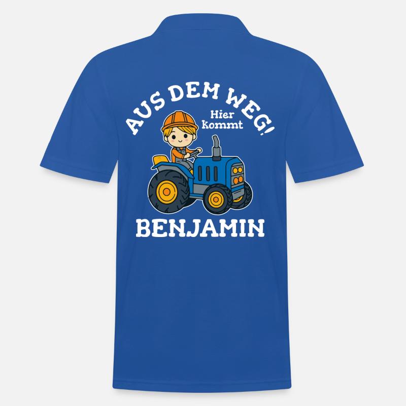 Benjamin Vorname Traktor - Männer Poloshirt - Royalblau