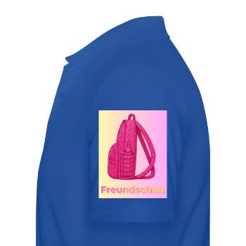 Freundschaft Glitzer Rucksack pink - Männer Poloshirt - Royalblau - Links