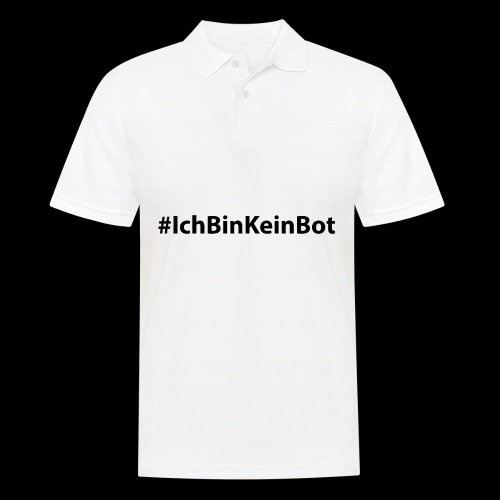 #ichbinkeinbot schwarz - Männer Poloshirt