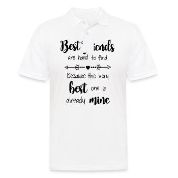 Best friend - bester Freund - Männer Poloshirt - Weiß - Vorne - Kai (181cm)