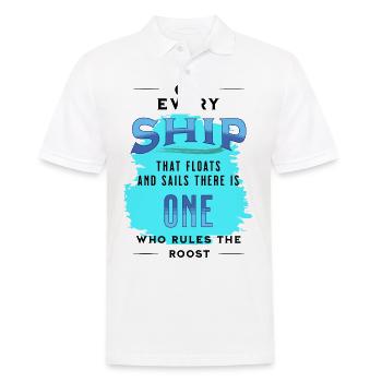 Captain Yacht for sailors and skippers boat - Men's Polo Shirt - white - Front - Kai (181cm)