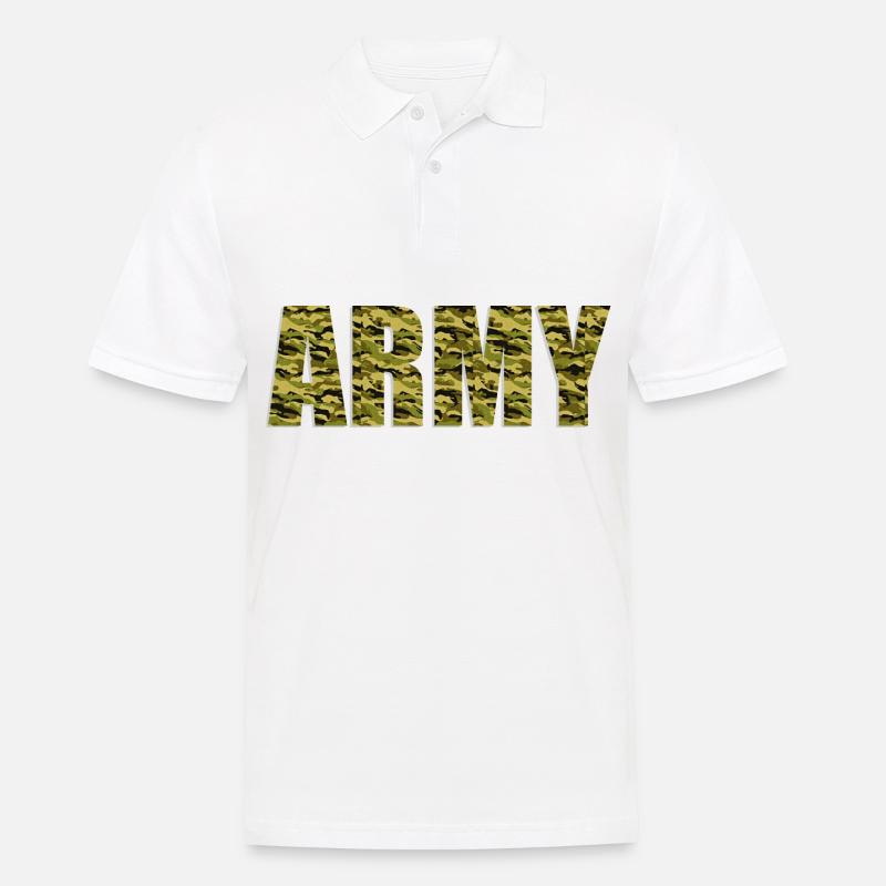 Army - Männer Poloshirt - Weiß