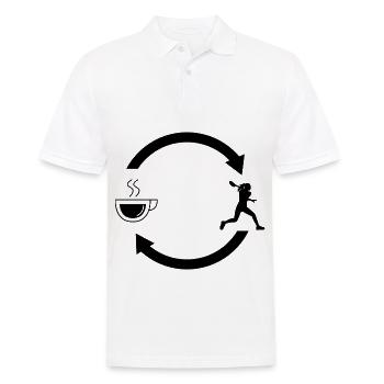 Kaffee laden Pfeile und Tennis 1 - - Männer Poloshirt - Weiß - Vorne - Kai (181cm)