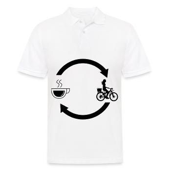 Loading coffee Arrows and cycling 2 - - Men's Polo Shirt - white - Front - Kai (181cm)