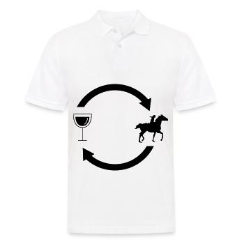 Flèches de chargement de vin et cheval 1 - - Polo Homme - blanc - Devant - Kai (181cm)