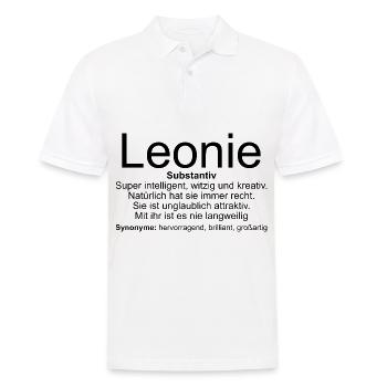Name Definition Leonie - Männer Poloshirt - Weiß - Vorne - Kai (181cm)