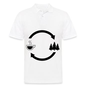 Coffee load arrows and tree - - Men's Polo Shirt - white - Front - Kai (181cm)