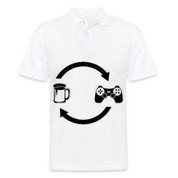 Bierlastenpfeile und Spiel - - Männer Poloshirt - Weiß - Vorne - Kai (181cm)