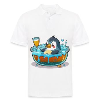Wellness-Tag für Pinguine - Männer Poloshirt - Weiß - Vorne - Kai (181cm)