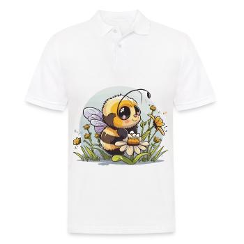 Honeybees Delight - Men's Polo Shirt - white - Front - Kai (181cm)
