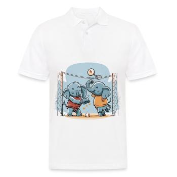 Elephant Spike - Men's Polo Shirt - white - Front - Kai (181cm)