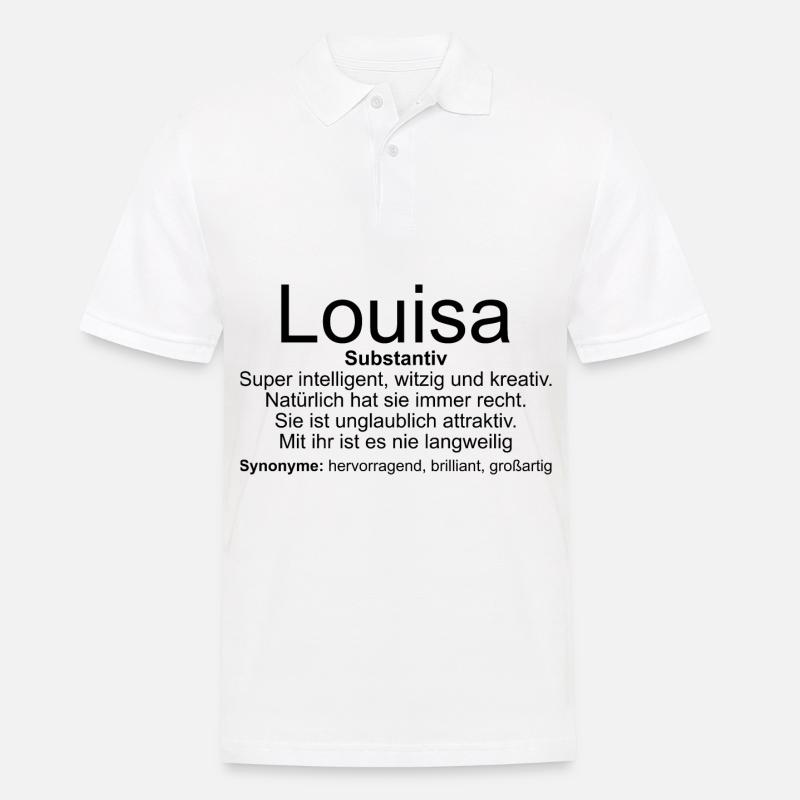 Name Definition Louisa - Männer Poloshirt - Weiß