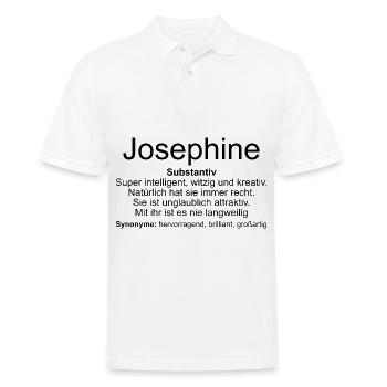 Name Definition Josephine - Männer Poloshirt - Weiß - Vorne - Kai (181cm)