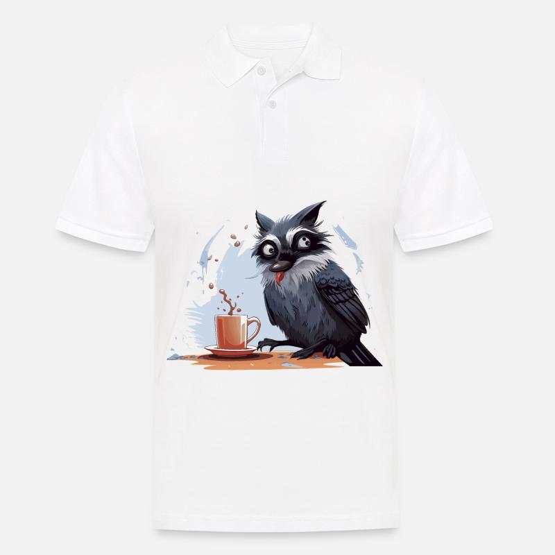 Der Koffein-Eindringling - Männer Poloshirt - Weiß