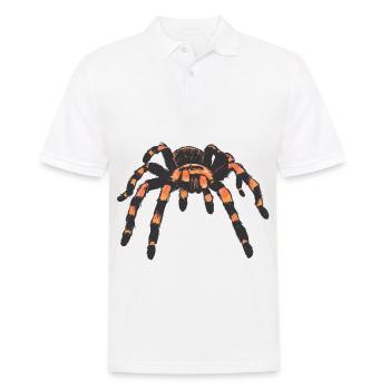 Realistische Zeichnung einer Tarantel - Männer Poloshirt - Weiß - Vorne - Kai (181cm)