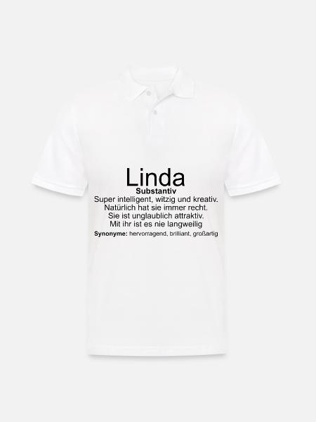 Nom Définition Linda - Polo Homme - blanc