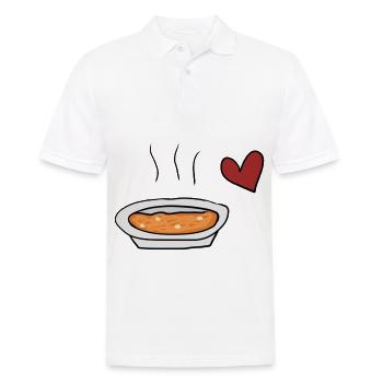 Suppe rotes - Männer Poloshirt - Weiß - Vorne - Kai (181cm)