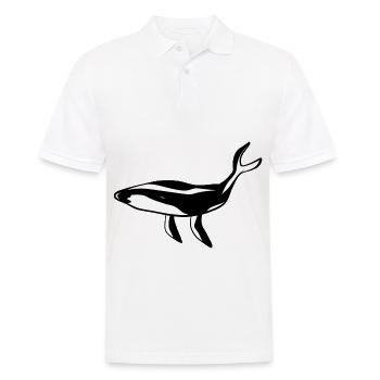 Symbole de l’écosystème animal marin animal animal de baleine - Polo Homme - blanc - Devant - Kai (181cm)