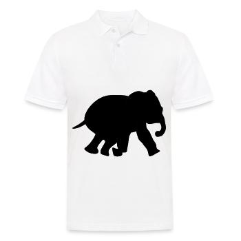 Animal symbole de l’éléphant - Polo Homme - blanc - Devant - Kai (181cm)