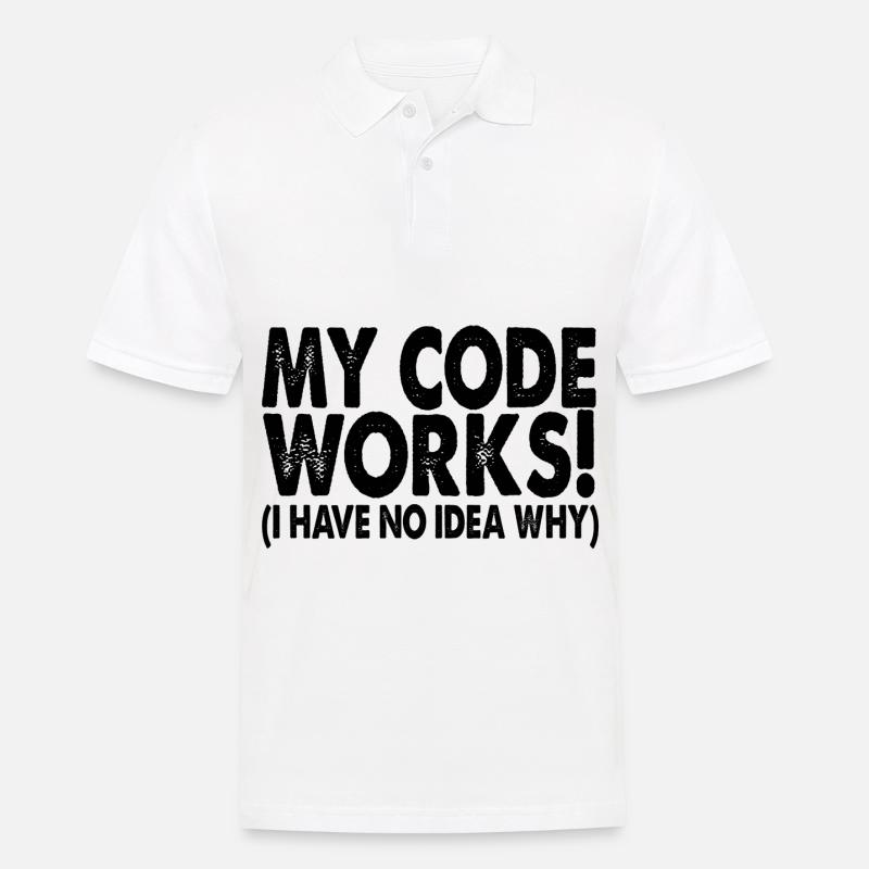 Coder - Männer Poloshirt - Weiß