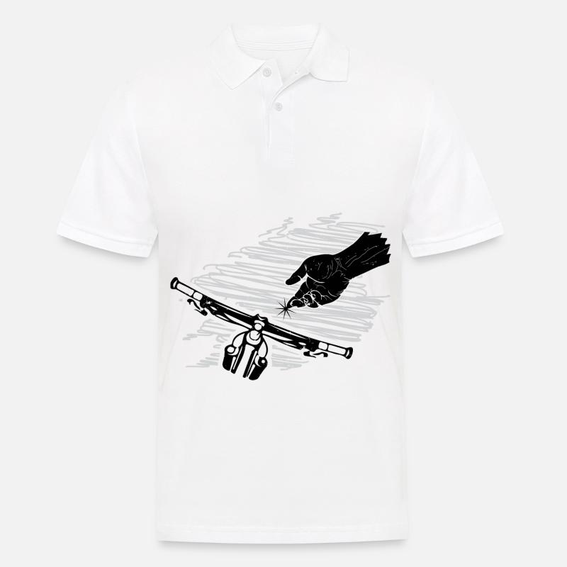 Bleib bei mir - - Männer Poloshirt - Weiß