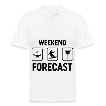 Weekend Forecast 1 - - Men's Polo Shirt - white - Front - Kai (181cm)