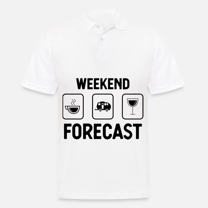 Wochenendprognose 2 - - Männer Poloshirt - Weiß
