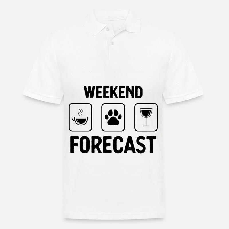 Wochenendprognose 3 - - Männer Poloshirt - Weiß