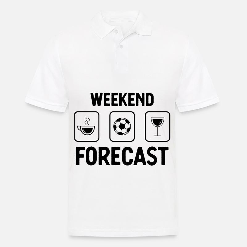 Wochenendprognose - - Männer Poloshirt - Weiß