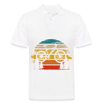 Soleil rétro et vélo électrique - - Polo Homme - blanc - Devant - Kai (181cm)