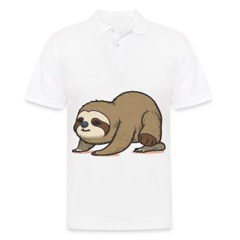 Zen Sloth - Men's Polo Shirt - white - Front - Kai (181cm)