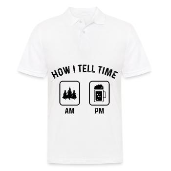 Wie sage ich Zeit am PM 3 - (2) - Männer Poloshirt - Weiß - Vorne - Kai (181cm)