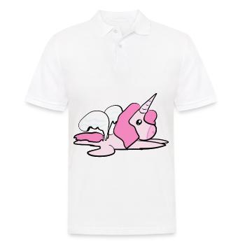 Einhorn Tier Pink Symbol Engel Flügel - Männer Poloshirt - Weiß - Vorne - Kai (181cm)