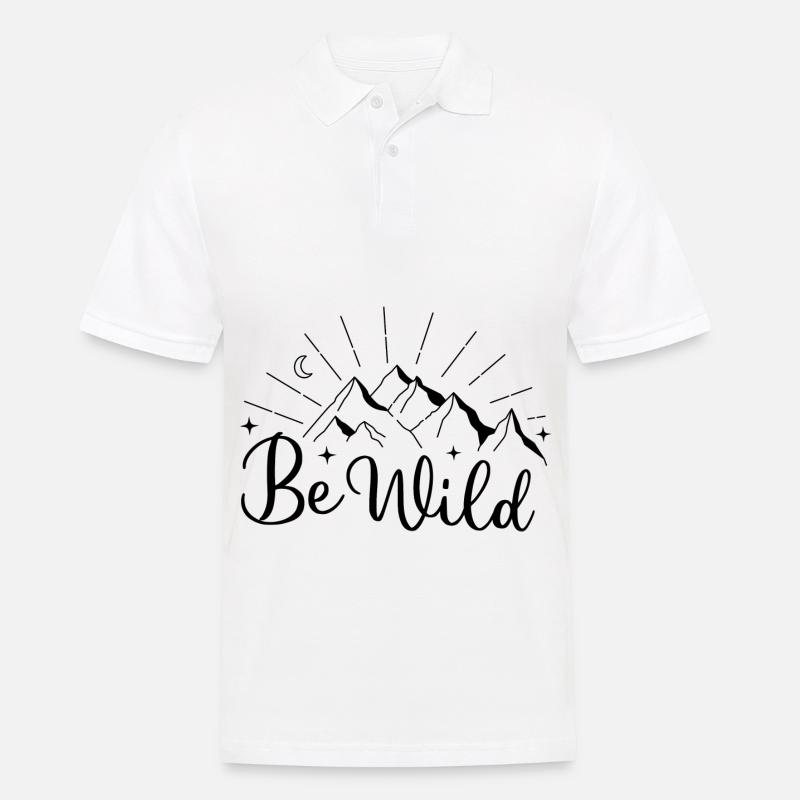 Wild sein - - Männer Poloshirt - Weiß