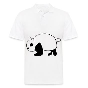 cartoon Panda Tier Wildtier - Männer Poloshirt - Weiß - Vorne - Kai (181cm)