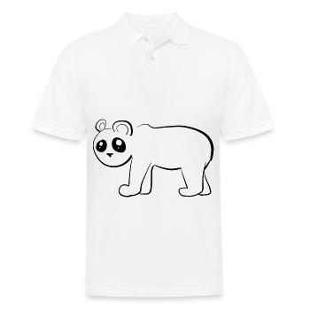 Panda Bear Symbole Animal - Polo Homme - blanc - Devant - Kai (181cm)