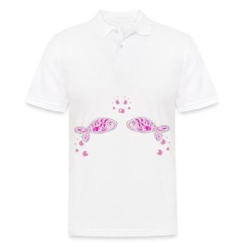 fish underwater fish diving soap bubbles - Men's Polo Shirt - white - Front - Kai (181cm)