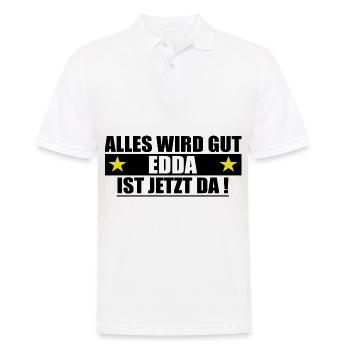 Edda Name Vorname Geburtstag - Männer Poloshirt - Weiß - Vorne - Kai (181cm)
