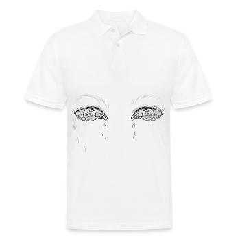 les yeux pleurent - Polo Homme - blanc - Devant - Kai (181cm)