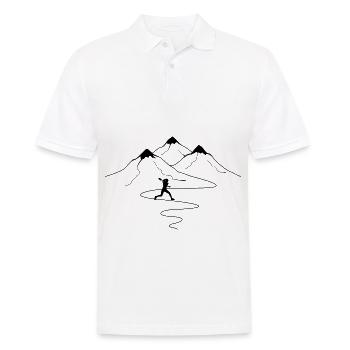 Courbes des sentiers de montagne et tennis - - Polo Homme - blanc - Devant - Kai (181cm)