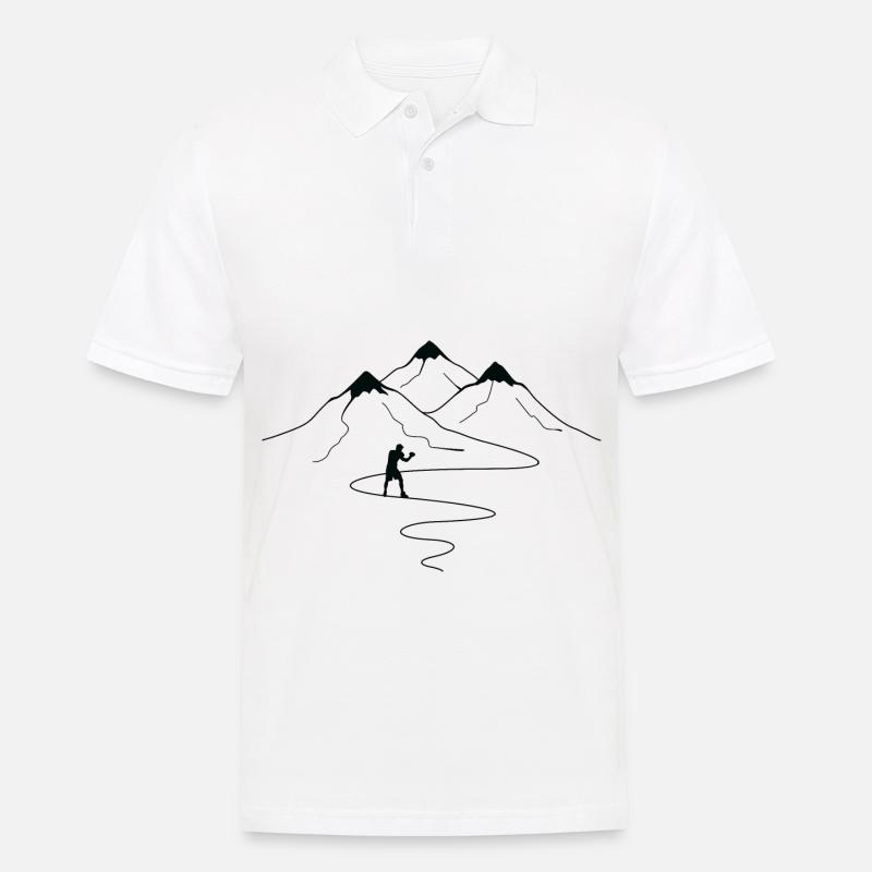 Berg 2 Boxen - Bo - Männer Poloshirt - Weiß