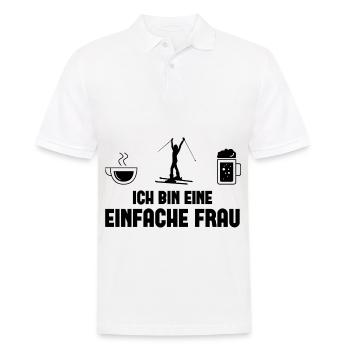 Ich bin ein Einfache Frau - - Männer Poloshirt - Weiß - Vorne - Kai (181cm)