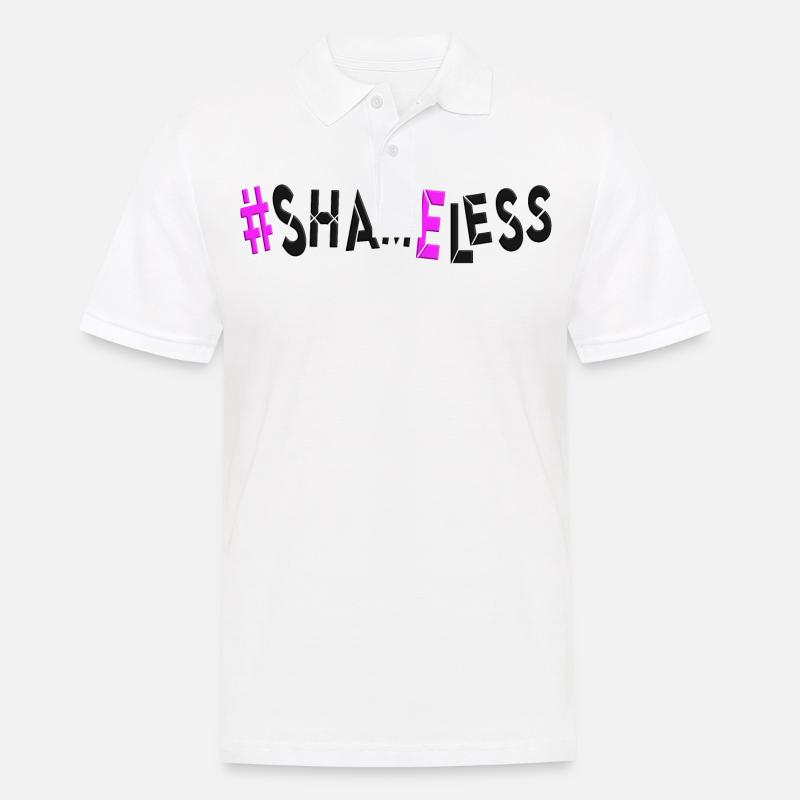 #shameless flagrant unabashed barefaced - Männer Poloshirt - Weiß