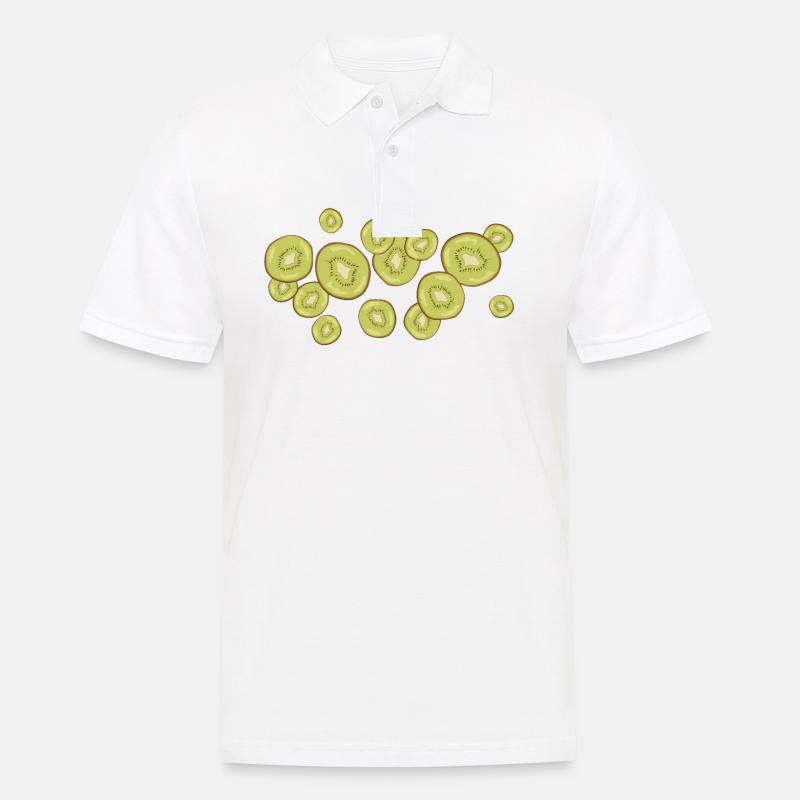 Der Duft der Kiwis - Männer Poloshirt - Weiß