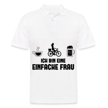 Ich bin ein Einfache Frau 1 - - Männer Poloshirt - Weiß - Vorne - Kai (181cm)