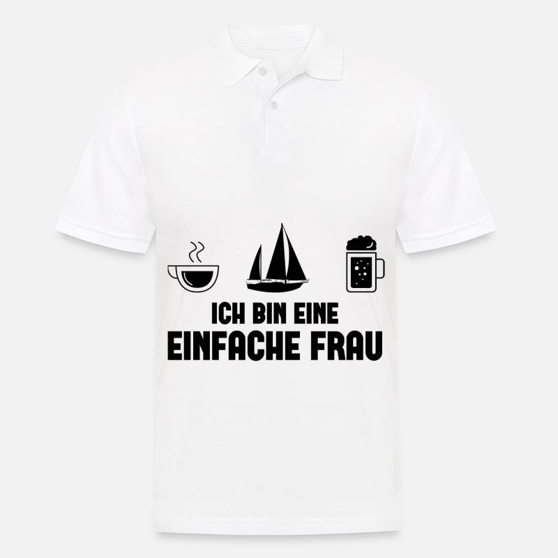 Ich bin ein Einfache Frau - - Männer Poloshirt - Weiß